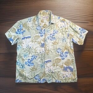 VTG Hawaiian Aloha Shirt Mens Large Surf Line Hawaii Floral Pineapple Tropical